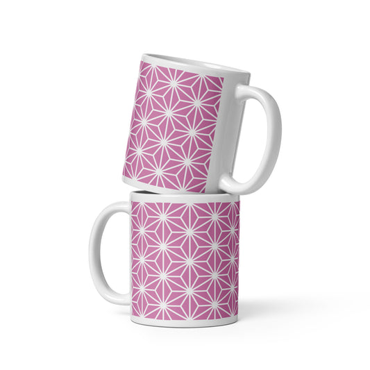 Asanoha Pattern Pink Mug