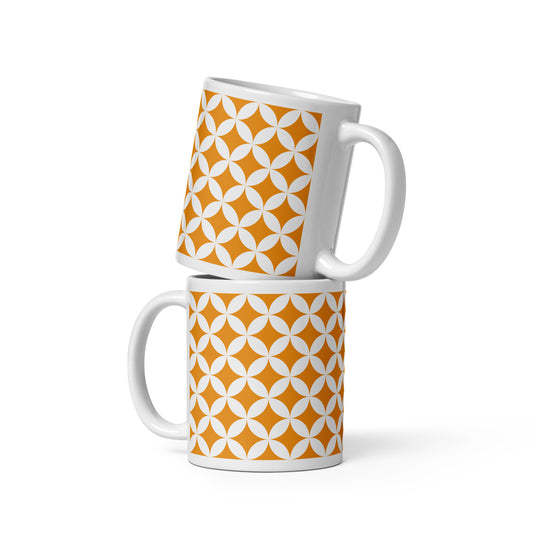 Shippo Pattern Orange Mug