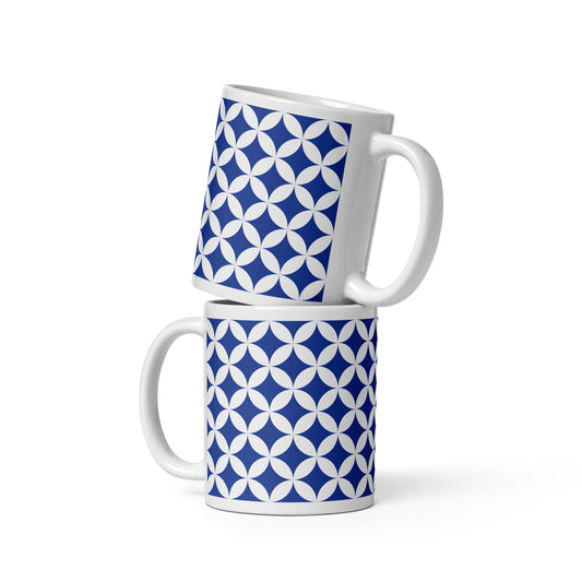 Shippo Pattern Blue Mug