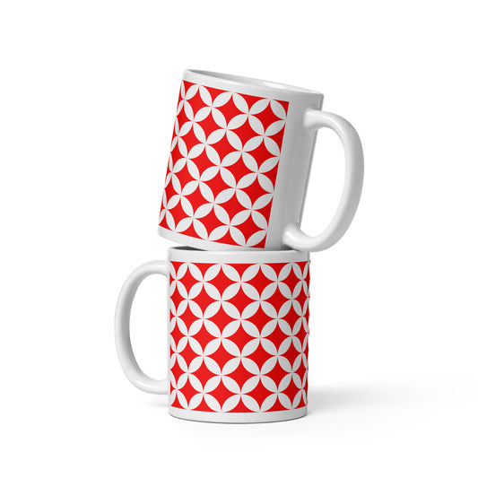 Shippo Pattern Red Mug